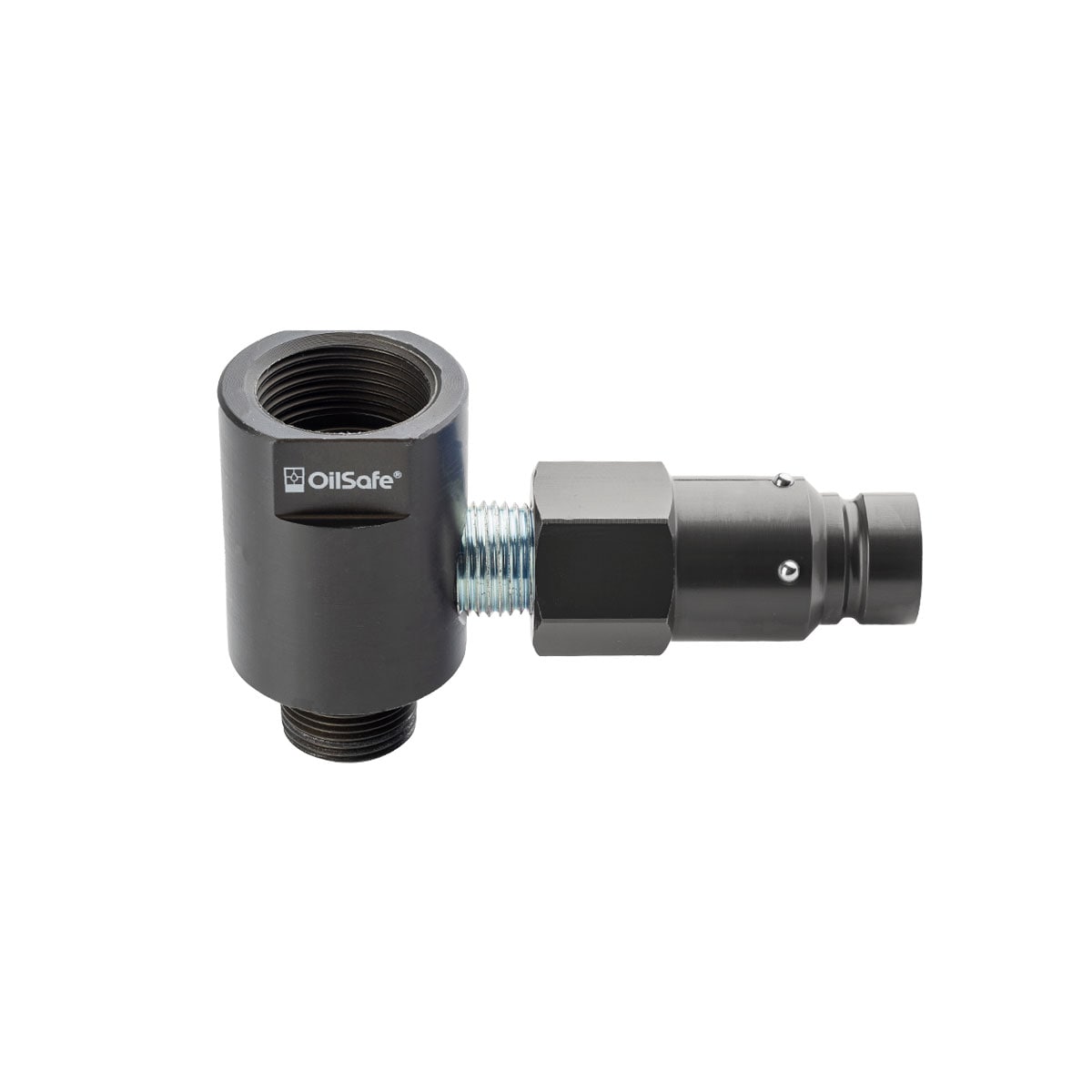 OilSafe® Gear Box Adapter – Dark Gray Male Disconnects – 1/2" Fit (SKU: 96212GYM)