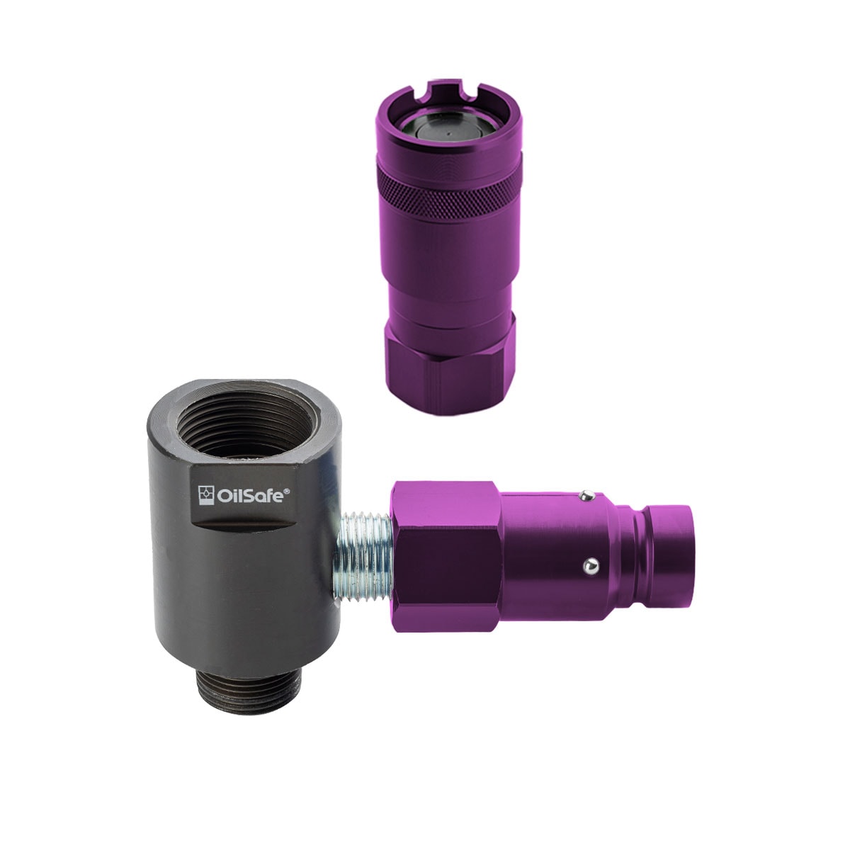 OilSafe® Gear Box Adapter – Purple Male & Female Disconnects – 1/2" Fit (SKU: 96212PLMF)
