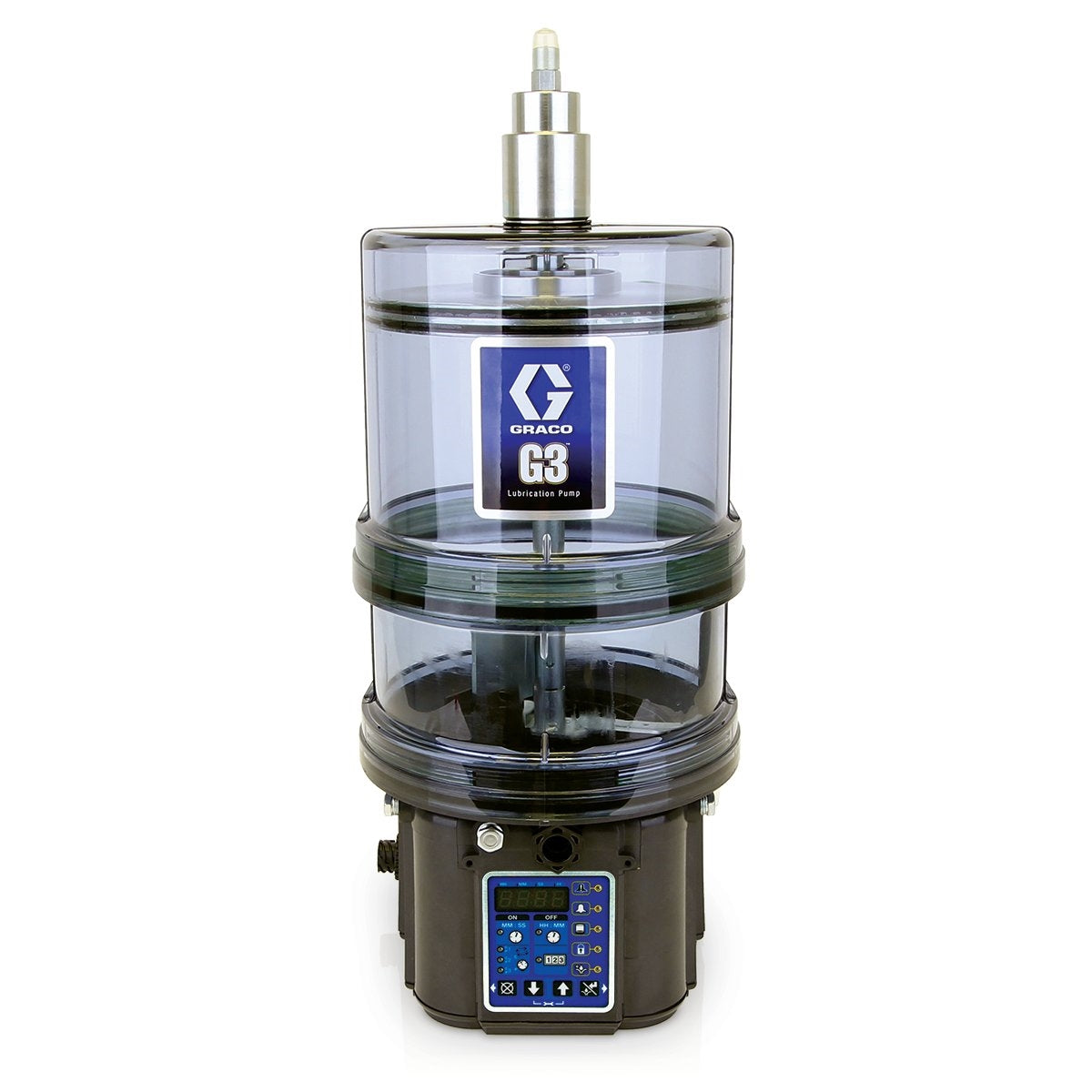 GRACO G3® Pro Grease Lubrication Pump, 24 VDC, 8 Liter, Auto-Fill Shut Off, Low Level with Controller, 5 Pin CPC (Part No. 96G214)