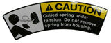 Hannay Parts 99 22.0010 | Spring Under Tension Caution Decal | Durable Safety Warning Label – High-Visibility Industrial Safety Marking