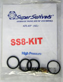 Hannay Part 1/2" Aflas Packing, Super Swivel W/ 2 Bearing Sets | Stainless Steel Swivel Repair Kit | For Ss-8-Db-Kit-Al, Durable Aflas Seals