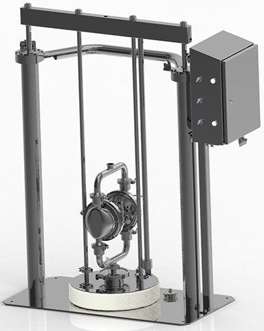 GRACO SaniForce Ram Unit, Stainless Steel Frame, 2150 PTFE OM, Inflatable Seal, Enclosed Pneumatic Controls (Part No. SDU.A12AAA2AA0C21)