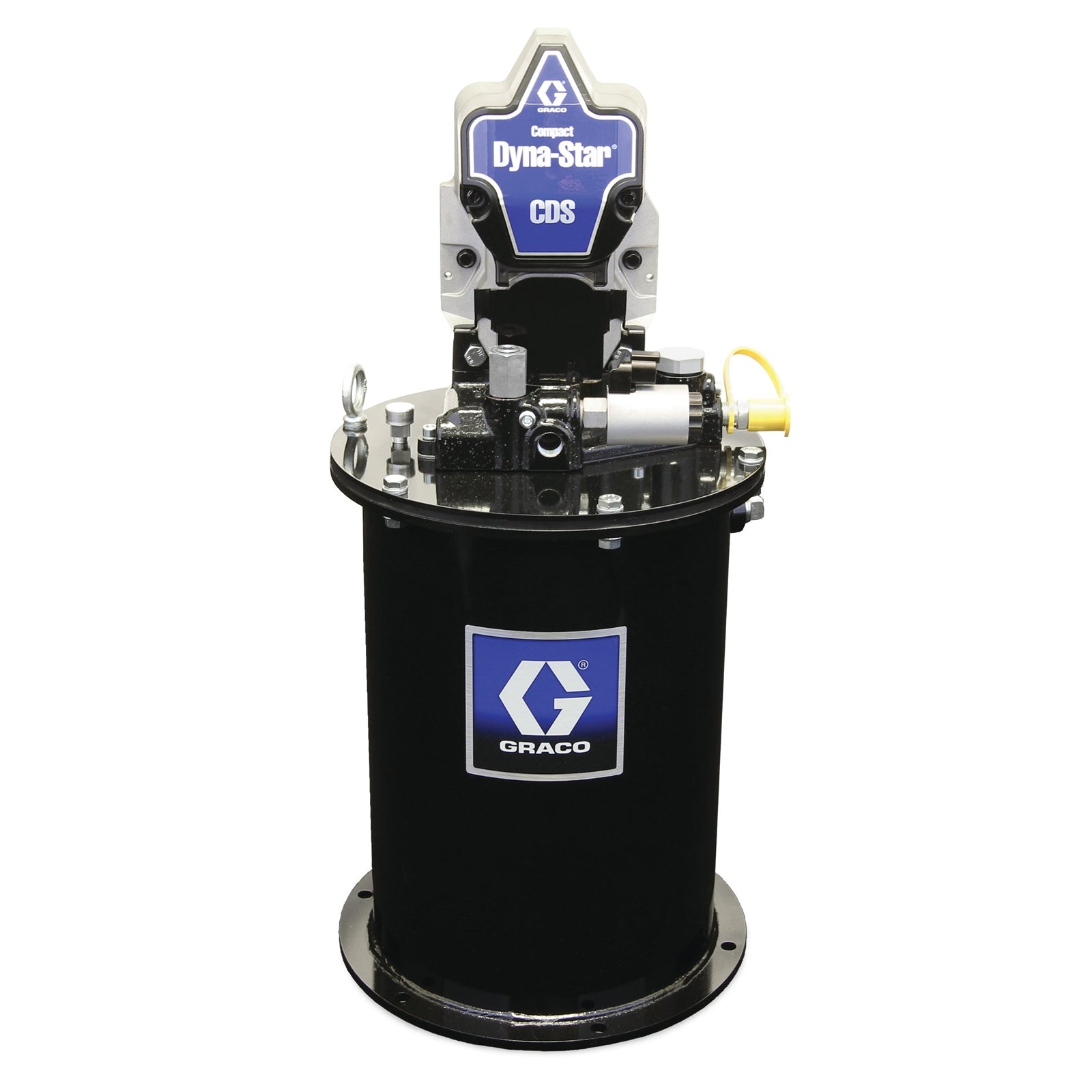 GRACO Compact Dyna-Star® 24 VDC Vent-Valve Grease Pump, 12 L Reservoir, Follower Plate, Pressure and Level Reporting (Part No. CD1312)