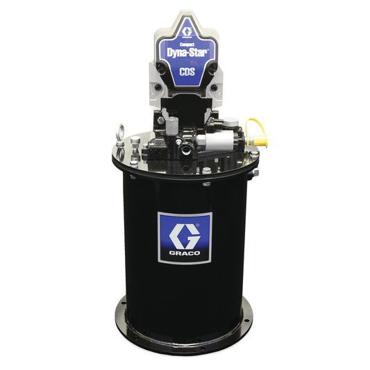 GRACO Compact Dyna-Star® 24 VDC Vent-Valve Grease Pump, 12 L Reservoir, Follower Plate, Pressure and Level Reporting (Part No. CD1312)