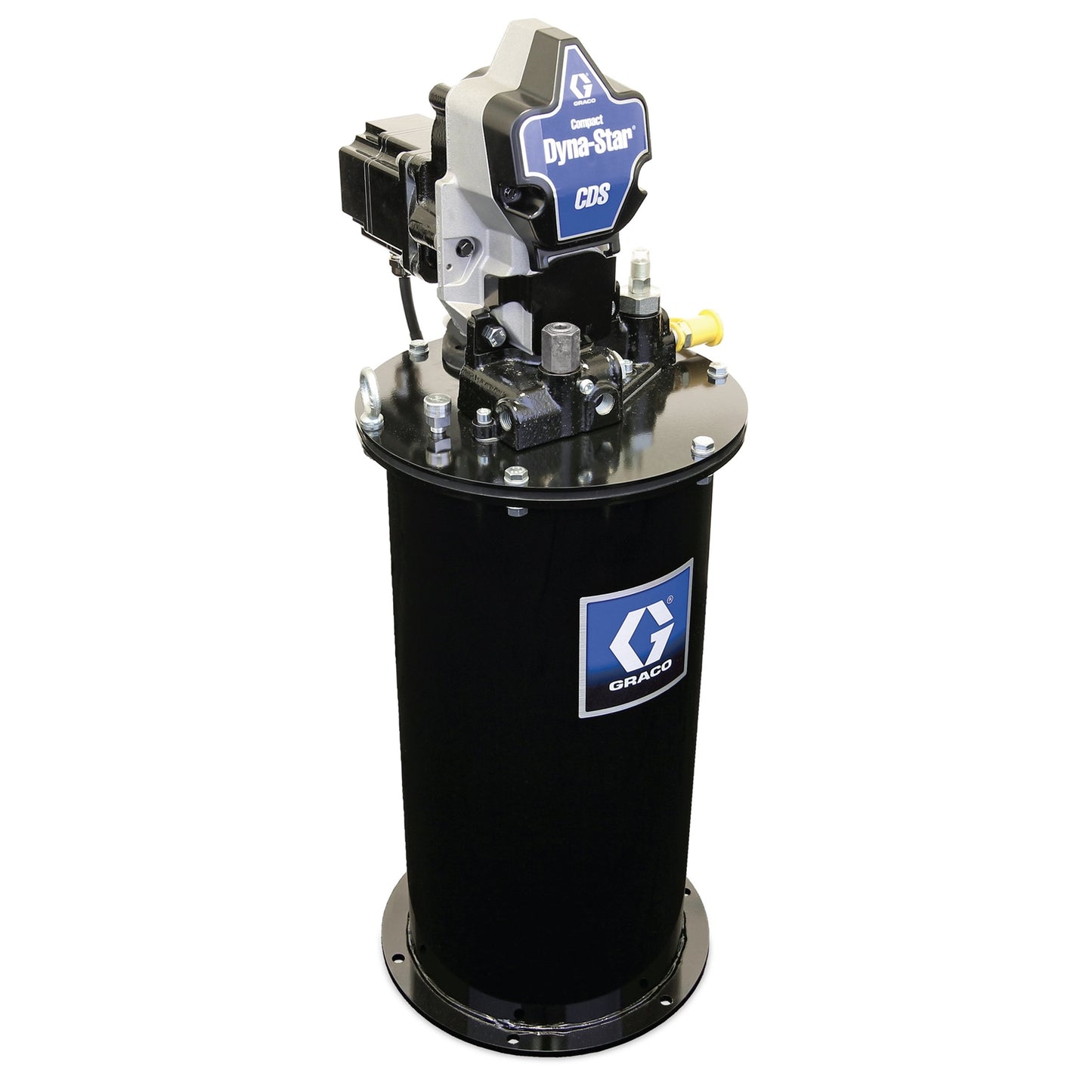GRACO Compact Dyna-Star® 24 VDC Series Progressive Grease Pump and 20 L Reservoir, Follower Plate, Level Reporting, Auto-Fill Shut Off (Part No. CD2024)
