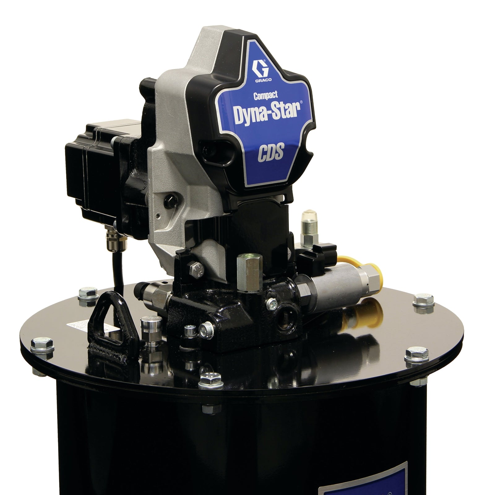 GRACO Compact Dyna-Star® 24 VDC Vent-Valve Grease Pump and 60 lb Reservoir (Part No. CD3263)
