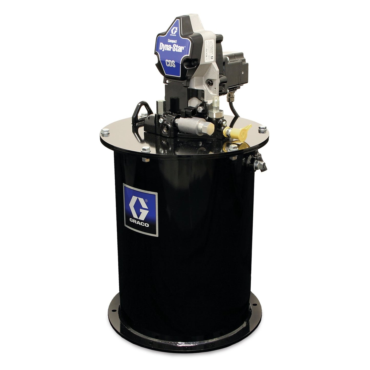 GRACO Compact Dyna-Star® 24 VDC Vent-Valve Grease Pump and 60 lb Reservoir (Part No. CD3164)