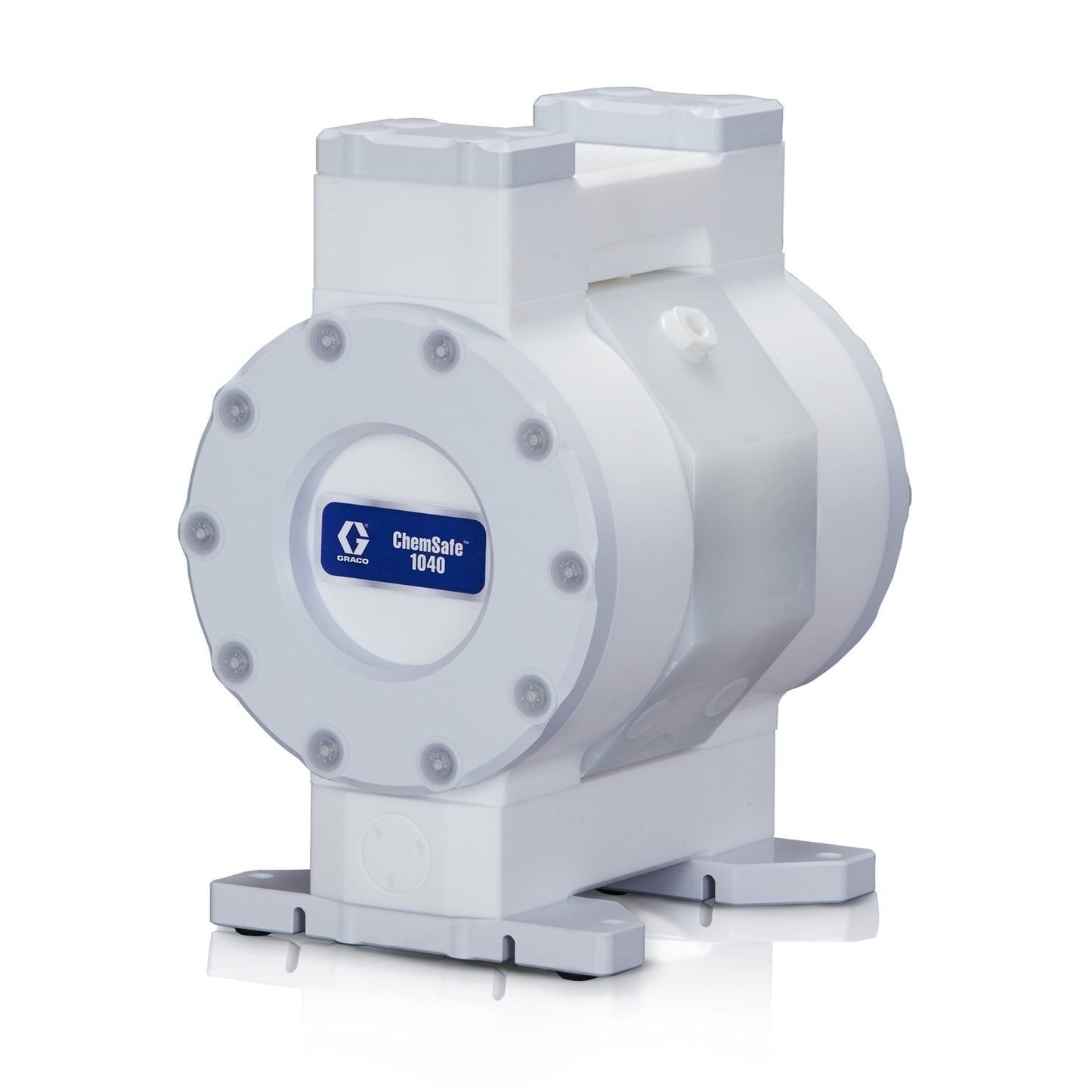 GRACO ChemSafe 1040 Air Operated Double Diaphragm Pump with PTFE Seat, PTFE Ball, Overmolded PTFE Diaphragm, PTFE Fluid Path & NPT Port (Part No. 24X423)