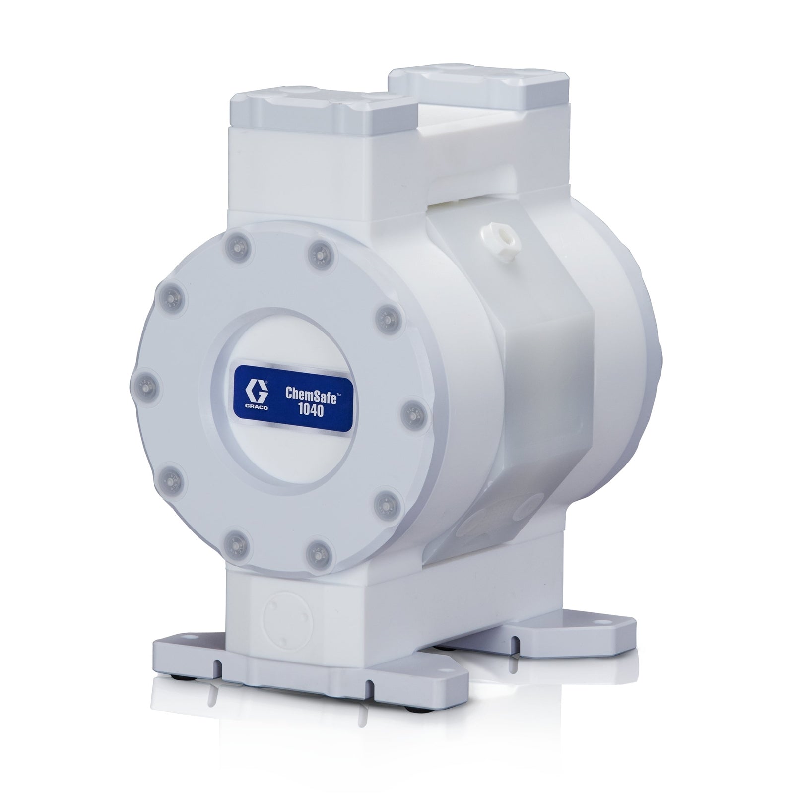 GRACO ChemSafe 1040 Air Operated Double Diaphragm Pump with PTFE Seat, PTFE Ball, Overmolded PTFE Diaphragm, PTFE Fluid Path & NPT Port (Part No. 24X423)