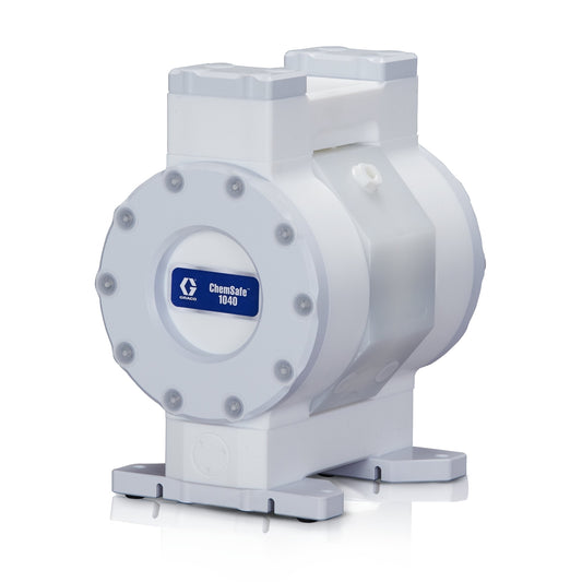 GRACO ChemSafe 1040 Air Operated Double Diaphragm Pump with PTFE Seat, PTFE Ball, Overmolded PTFE Diaphragm, PTFE Fluid Path & NPT Port (Part No. 24X423)