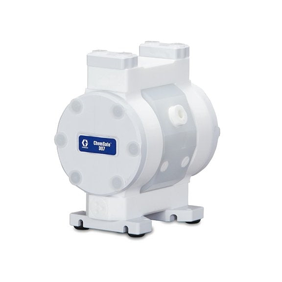 GRACO ChemSafe 307 Air Operated Double Diaphragm Plastic Pump with PTFE Seat, PTFE Ball, Overmolded PTFE Diaphragm, PTFE Fluid Path & BSPT Port (Part No. 24X428)