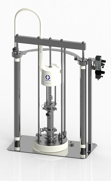 GRACO SaniForce Ram Unit, Stainless Steel Frame, 12:1 PP, Inflatable Seal, Exposed Controls (Part No. SDU.A05AAA1AA0C21)