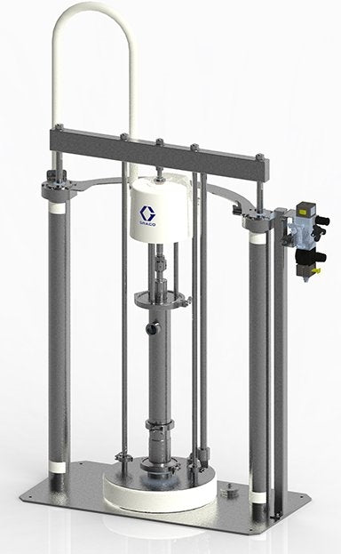 GRACO SaniForce Ram Unit, Carbon Steel Frame, 5:1 PP, Inflatable Seal, Exposed Pneumatic Controls (Part No. SDU.B02AAA6AA0C21)
