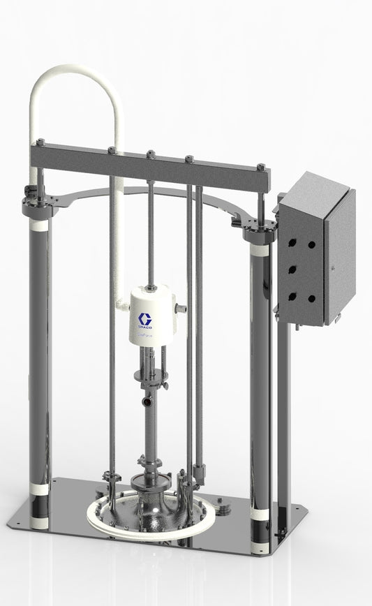 GRACO SaniForce Ram Unit, Stainless Steel Frame, 6:1 PP, Static Wiper, Enclosed Pneumatic Controls (Part No. SDU.A04BBC2AA0C21)