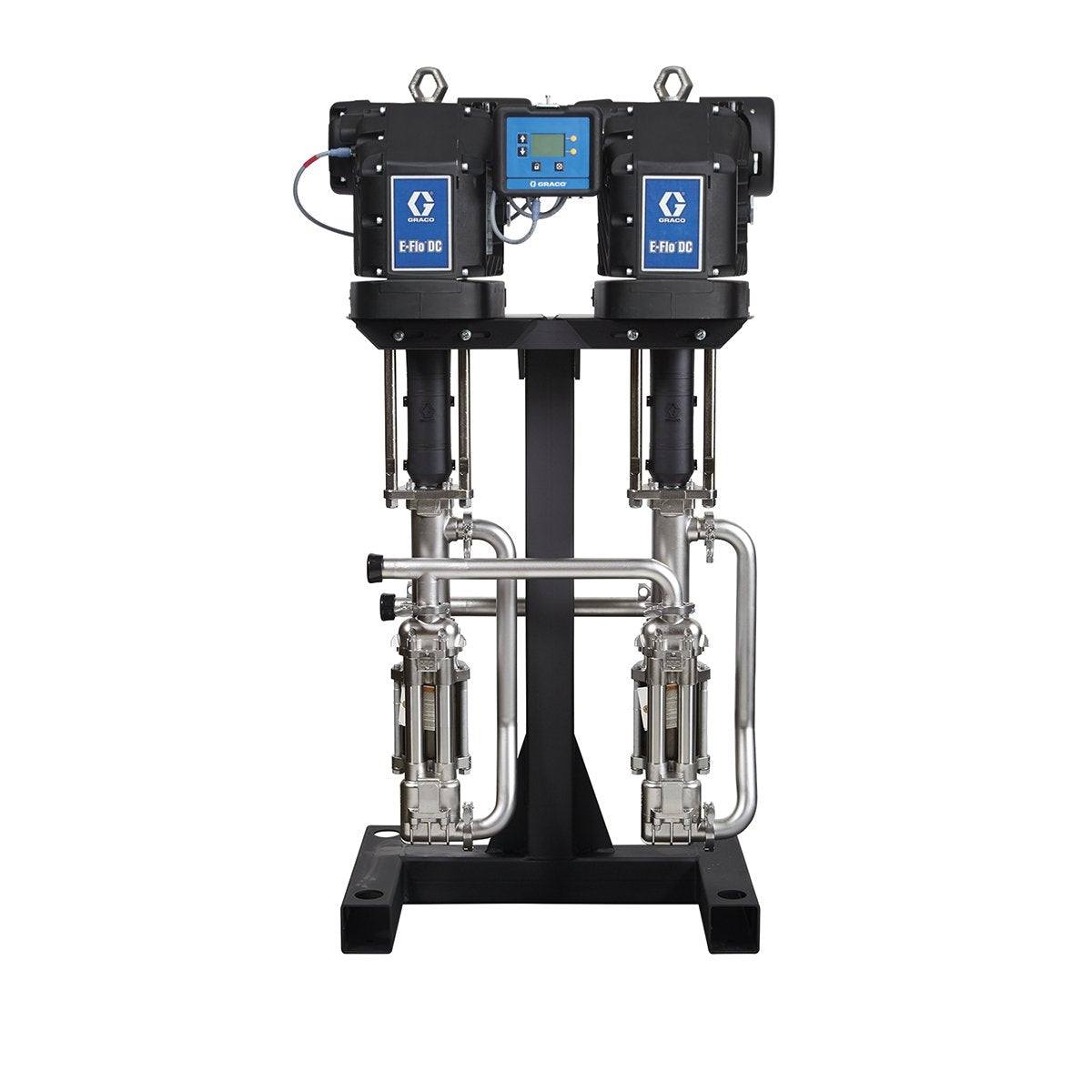 GRACO E-Flo DC 4-Ball Electric Circulation Pump, 3000cc, 2 x 2 HP, 480V, Advanced, ATEX/FM/IECEx, Sealed Lower, Ultralife Rod/Cylinder, Tri-Clamp, Stand (Part No. EC5J41)