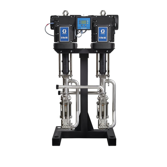 GRACO E-Flo DC 4-Ball Electric Circulation Pump, 3000cc, 2 x 2 HP, 480V, Advanced, ATEX/FM/IECEx, Sealed Lower, Ultralife Rod/Cylinder, Tri-Clamp, Stand (Part No. EC5J41)