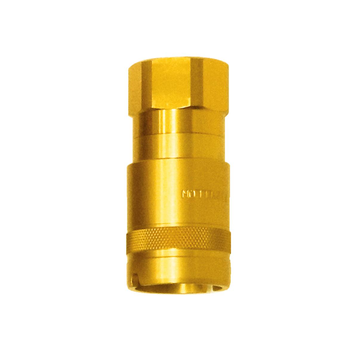 OilSafe® 3/4" Female QD Half – Yellow (SKU: F12YELLOW)