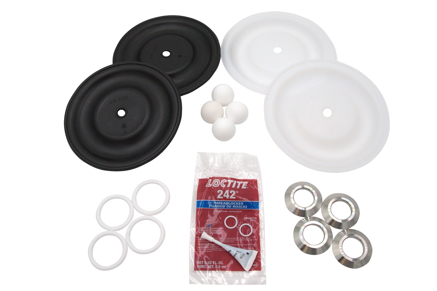 GRACO SaniForce 1040 FG Complete Fluid Repair Kit with SS Seat, PT Ball, PT Diaphragm and PT Seal (Part No. FK1111)