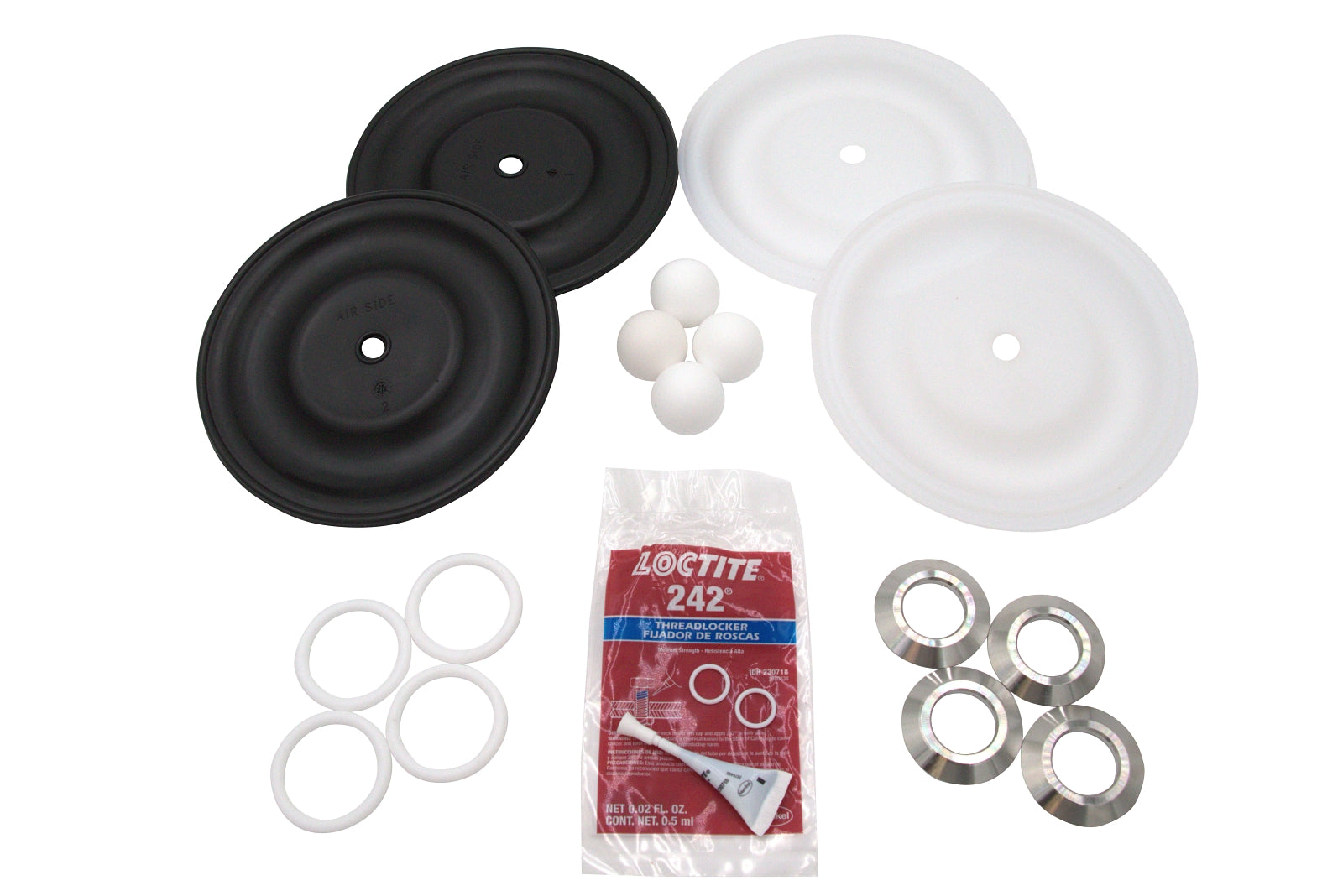 GRACO SaniForce 1040 FG Complete Fluid Repair Kit with SS Seat, PT Ball, PT Diaphragm and PT Seal (Part No. FK1111)