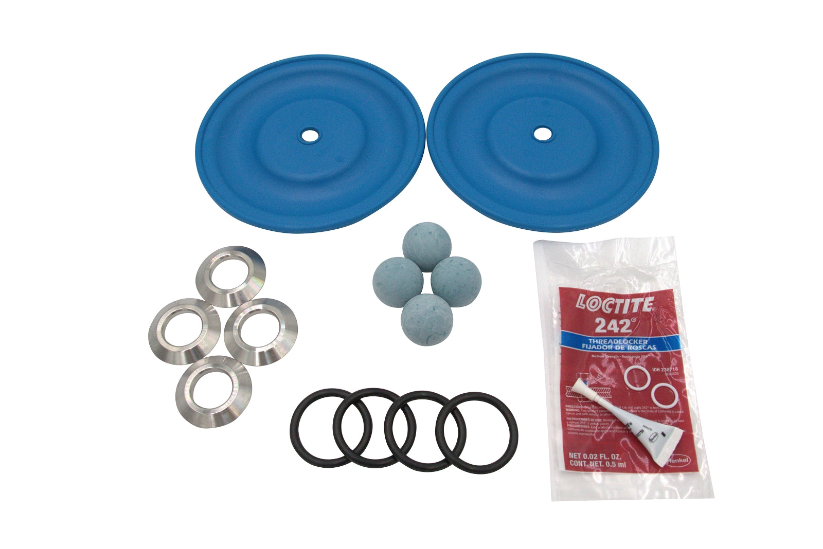 GRACO SaniForce 1040 FG Complete Fluid Repair Kit with SS Seat, SP Ball, SP Diaphragm, EP Seal (Part No. FK1222)