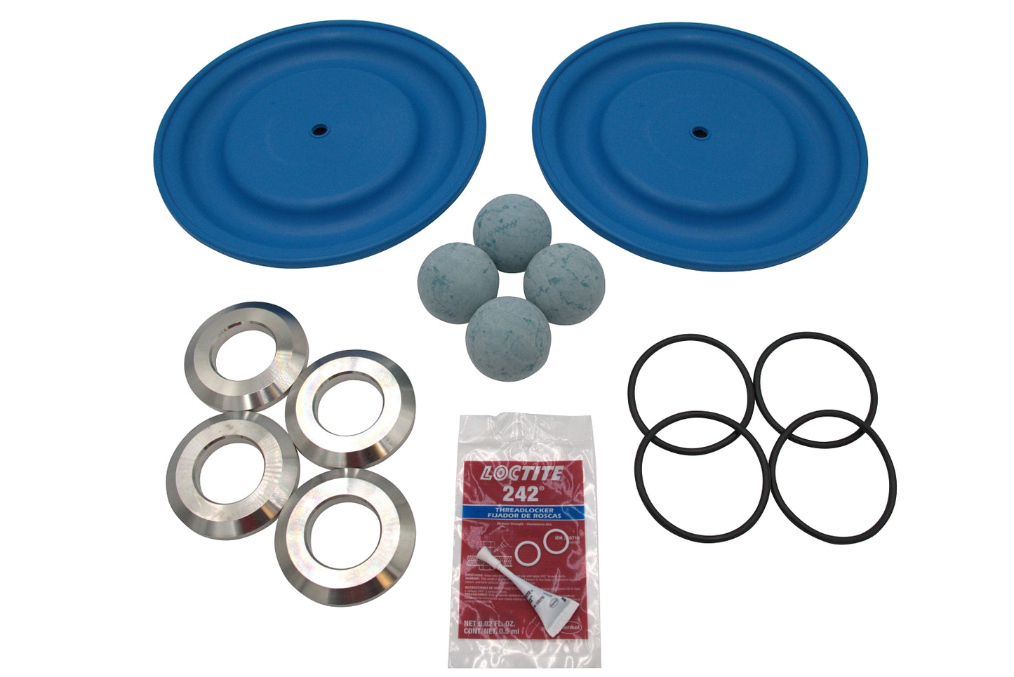GRACO SaniForce 2150 FG Complete Fluid Repair Kit with SS Seat, SP Ball, SP Diaphragm, EP Seal (Part No. FK3222)