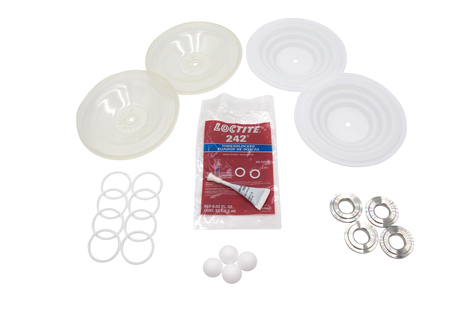 GRACO SaniForce 515 FG Complete Fluid Repair Kit with SS Seat, PT Ball, PT Diaphragm, PT Seal (Part No. FK5111)