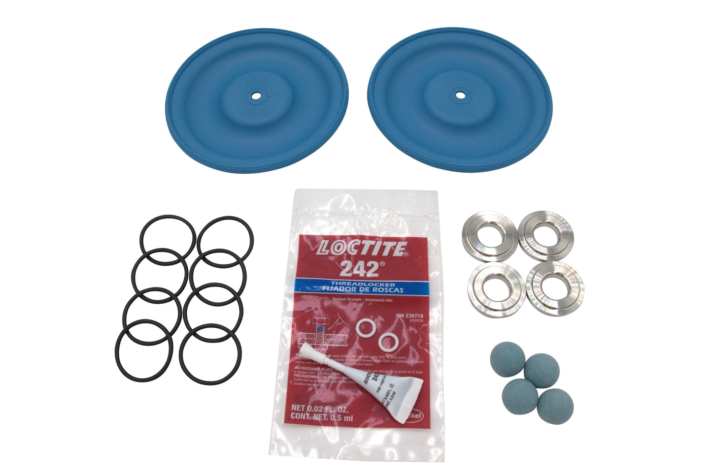 GRACO SaniForce 515 FG Complete Fluid Repair Kit with SS Seat, SP Ball, SP Diaphragm, EP Seal (Part No. FK5622)