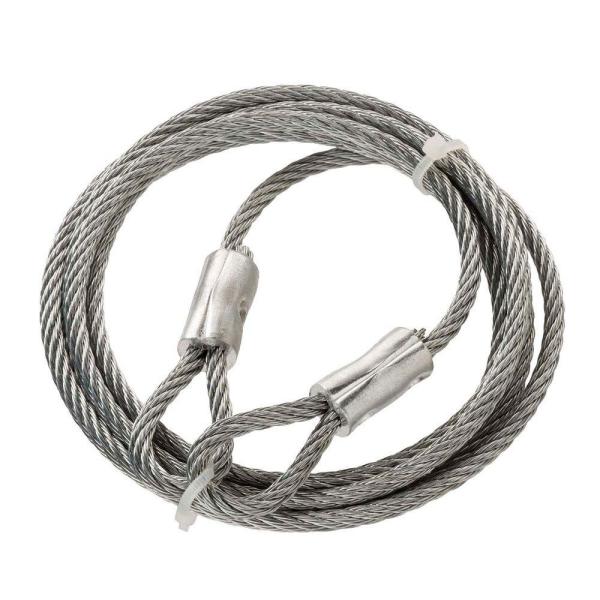 HANNAY PART 50 FT (CLEAR PC GALVANIZED) CABLE, 100-AMP CLAMP,
CABLE STOP & EYELET EACH END