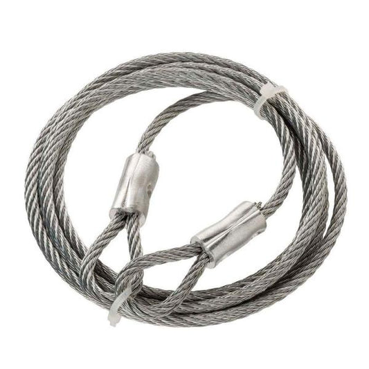 Hannay Part 100 Ft Clear Pc Galvanized Cable | Electrical Cable Assembly | 100-Amp Clamp, Cable Stop & Eyelet Ends – Durable Galvanized Steel Construction For Heavy-Duty Use