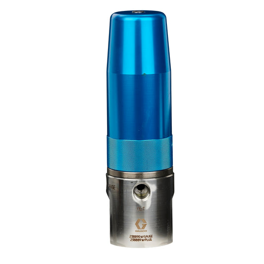 GRACO Corrosion Resistant High Pressure Fluid Regulator, 500-3000 psi Range, 1.0 GPM, SST, Spring, 3/8(f) x 3/8(f), 1/4(f) Port, with Gauge (Part No. 238890)