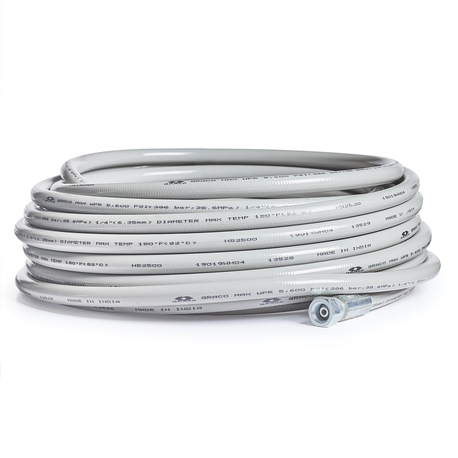 GRACO Xtreme-Duty 5600 psi High Pressure Hose – 1/4 in Hose Diameter, 50 ft Length (Part No. H52550)