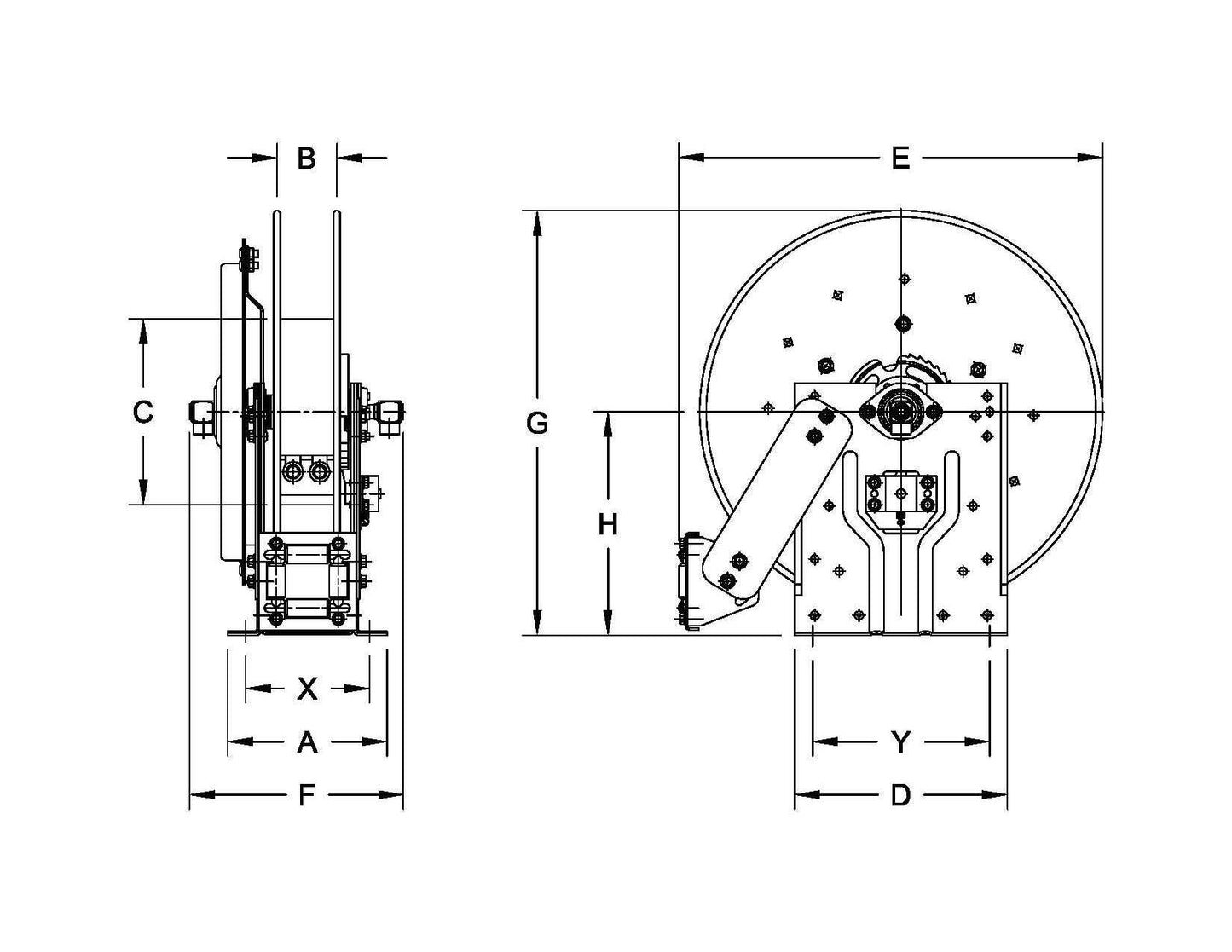 HANNAY REEL MGR 75-50; (w/ clear PCC), GRAPHITE
SER #