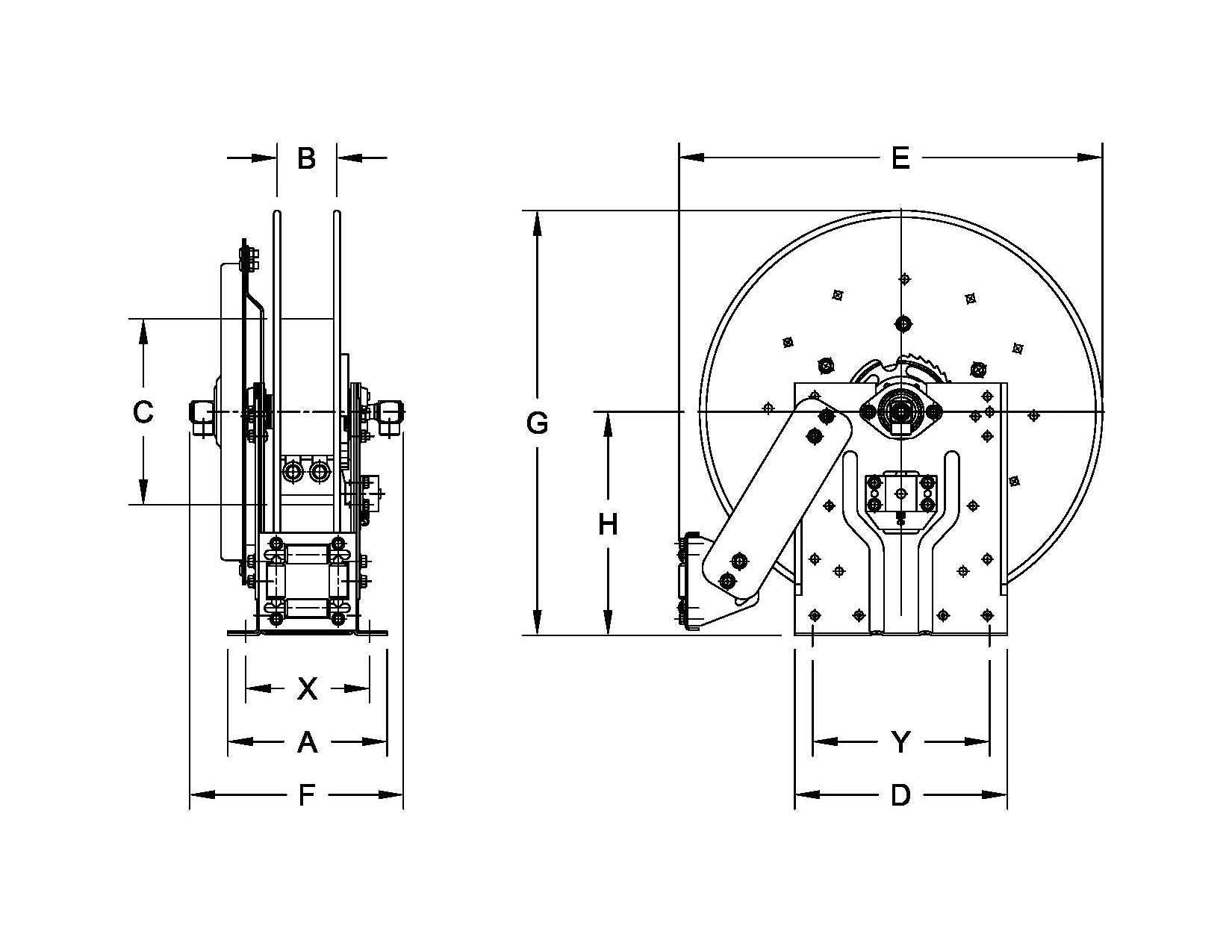 HANNAY REEL MGR 75-50; (w/ clear PCC), GRAPHITE
SER #