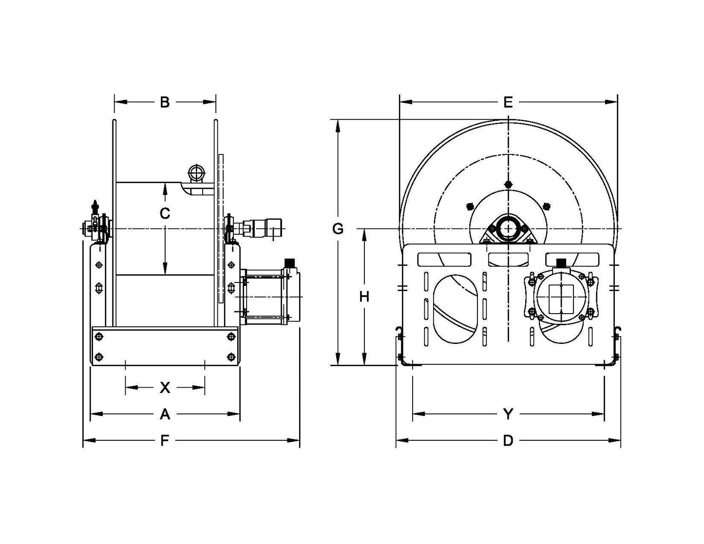 Hannay Reel Ssn816-19-20-10.5J | Hose & Cable Reel | Sst Buna Seal, Mill Finish, Spec Roller Position – Durable Stainless Steel Construction