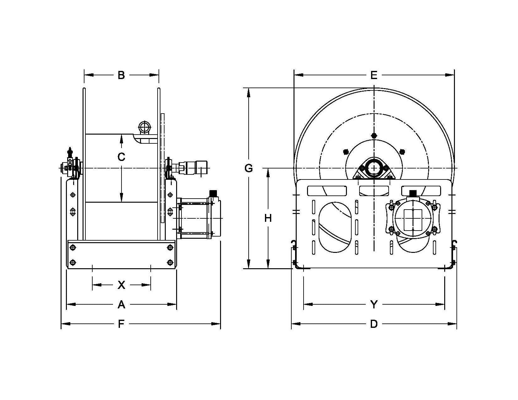 Hannay Reel Ssn816-19-20-10.5J | Hose & Cable Reel | Sst Buna Seal, Mill Finish, Spec Roller Position – Durable Stainless Steel Construction