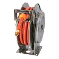 Hannay Reel N818-25-26-10.5B | Hose & Cable Reel | 1" Buna Bp Su Swl Jt, 1" X 50' Ar-30 (300 Psi) Hose, Hs-35 Inst – Durable Industrial Hose Reel With Spec Roller Position