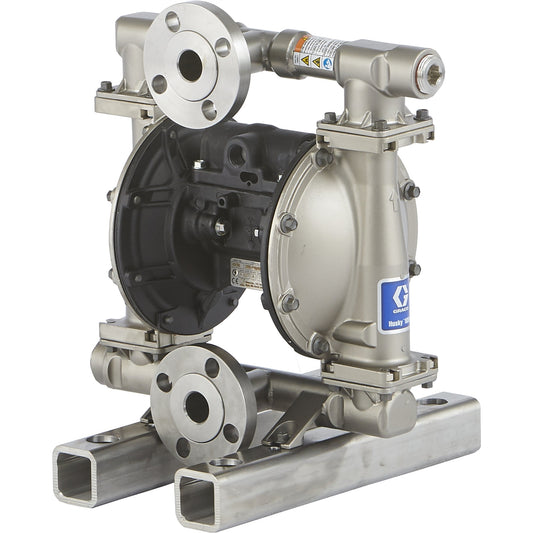 GRACO Husky 1050 (Horizontal Outlet) SS Pump, AL Center Section, FKM Seats, FKM Balls & FKM Diaphragm (Part No. 651520)