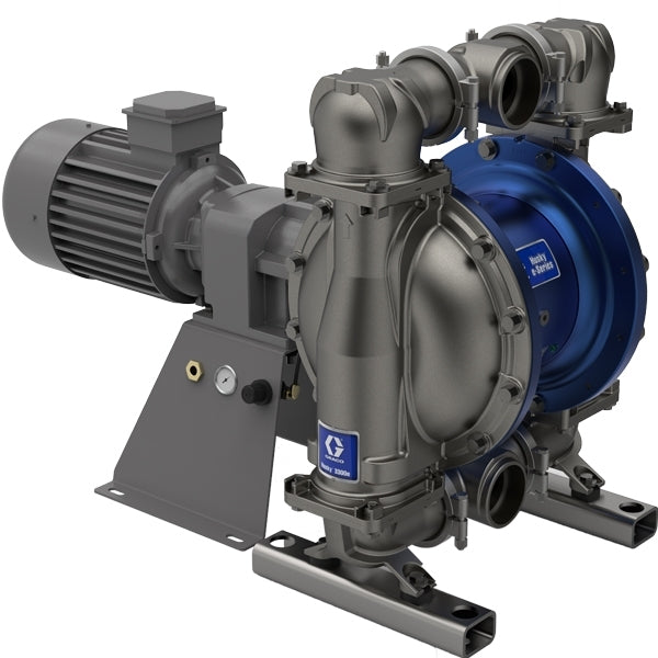 GRACO Husky 3300e 3" SS Electric Diaphragm Pump (7.5 Hp AC Motor, No CMPSR, End Port NPT, AL Center, SP Seat, SP Ball, SP Diaphragm) (Part No. 659802)