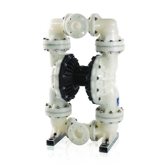 GRACO Husky 3300 PP Pump, 3" Flange, PP Center Section, PP Seats, PTFE Balls & PO Diaphragm (Part No. 652407)