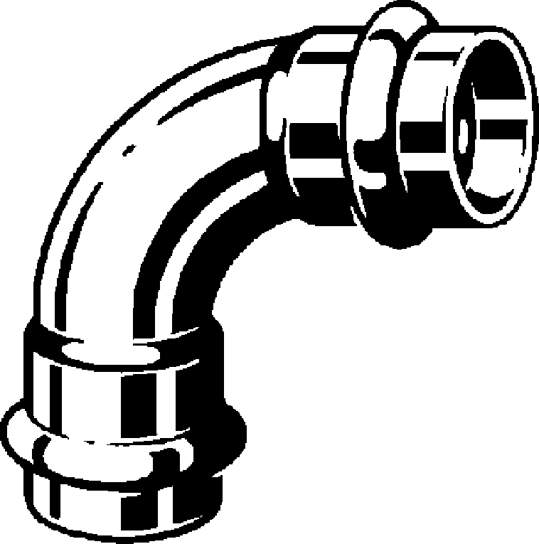 Seapress 90° Elbow Cunife 90/10" – 28 × 28 | Viega SeaPress System (SKU: 453183)