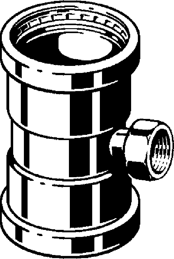 Seapress Xl Tee – Cunife 90/10, 76.1mm Press × Rp 3/4" (bspt Female Thread) × 76.1mm Press | Viega Seapress Metric Press System | Viega SeaPress System (SKU: 453770)