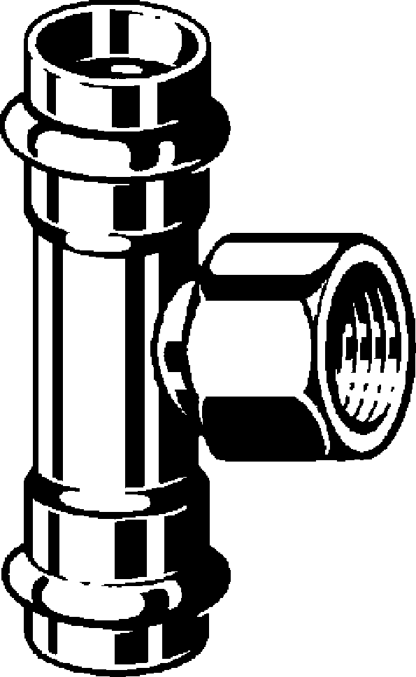 Seapress Tee – Cunife 90/10, 42mm Press × 3/4"npt × 42mm Press | Viega Seapress Metric Press System | Viega SeaPress System (SKU: 461089)