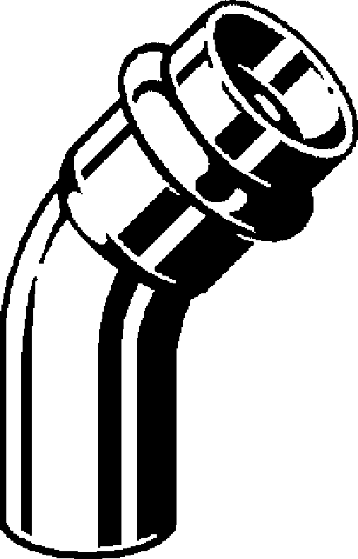 Seapress 45° Elbow – Cunife 90/10, 22mm Press × 22mm Flange | Viega Seapress Metric Press System | Viega SeaPress System (SKU: 453954)