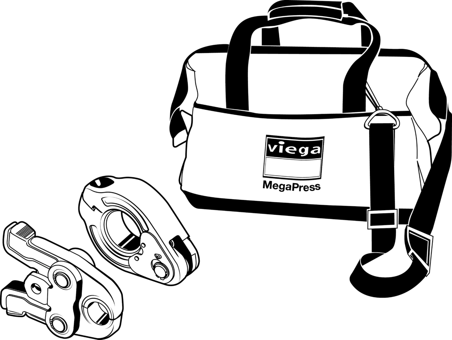 Viega Megapress Standard Press Jaw And Ring Set, Steel, For D: 1/2" – 2 | Viega MegaPress System (SKU: 56013)