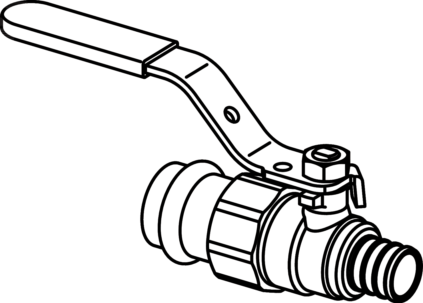Viega Pureflow Crimp Ball Valve Bronze Brass Crimp: 3/4" – 3/4" × P: 3/4" – P: 3/4" – 3/4" × P: 3/4" | Viega ProPress System (SKU: 87890)