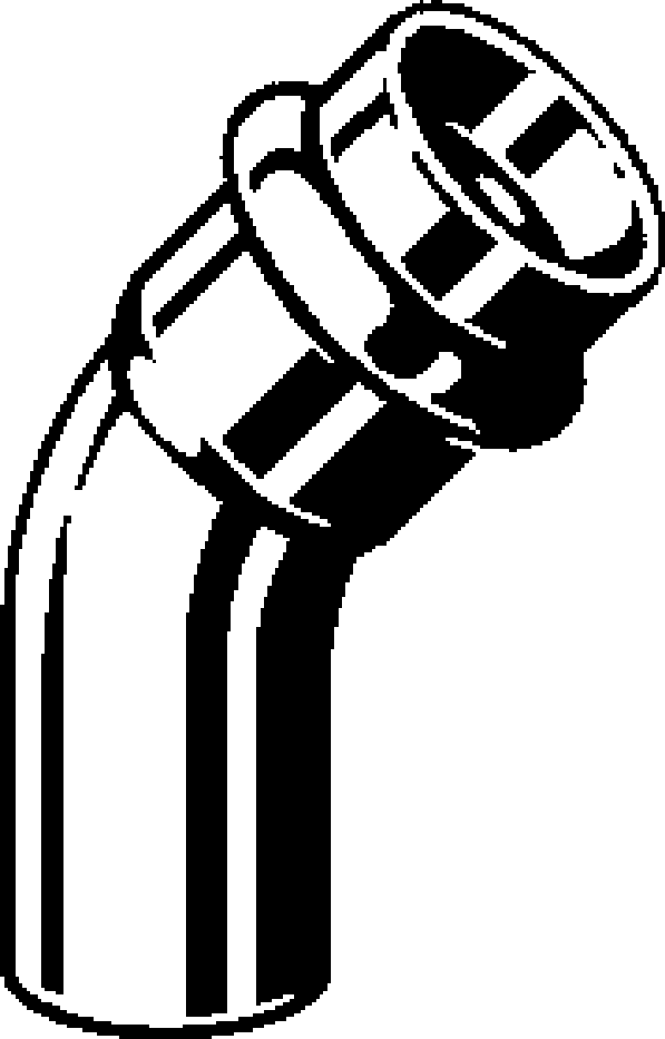 Viega Propress 45° Street Elbow Copper Ftg (cts): 11/4 – 11/4 | Viega ProPress System (SKU: 77063)