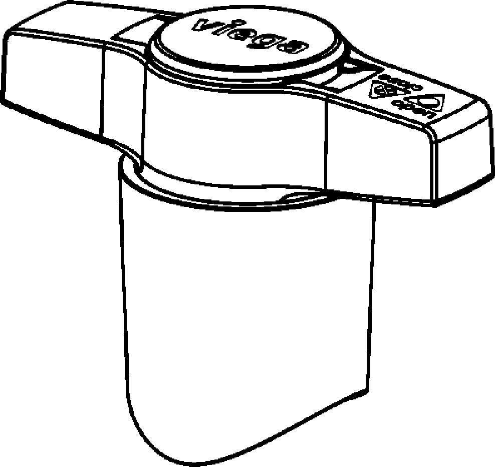 Viega Thermal Insulated Handle, Pom, Valve Size: 1/2, 3/4" | Viega ProPress System (SKU: 23530)