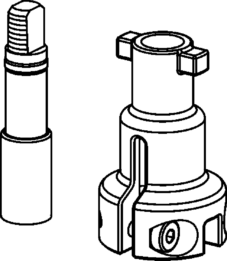 Viega Lockable Stem Extension, Brass, Valve Size: 1/2, 3/4" | Viega ProPress System (SKU: 23500)