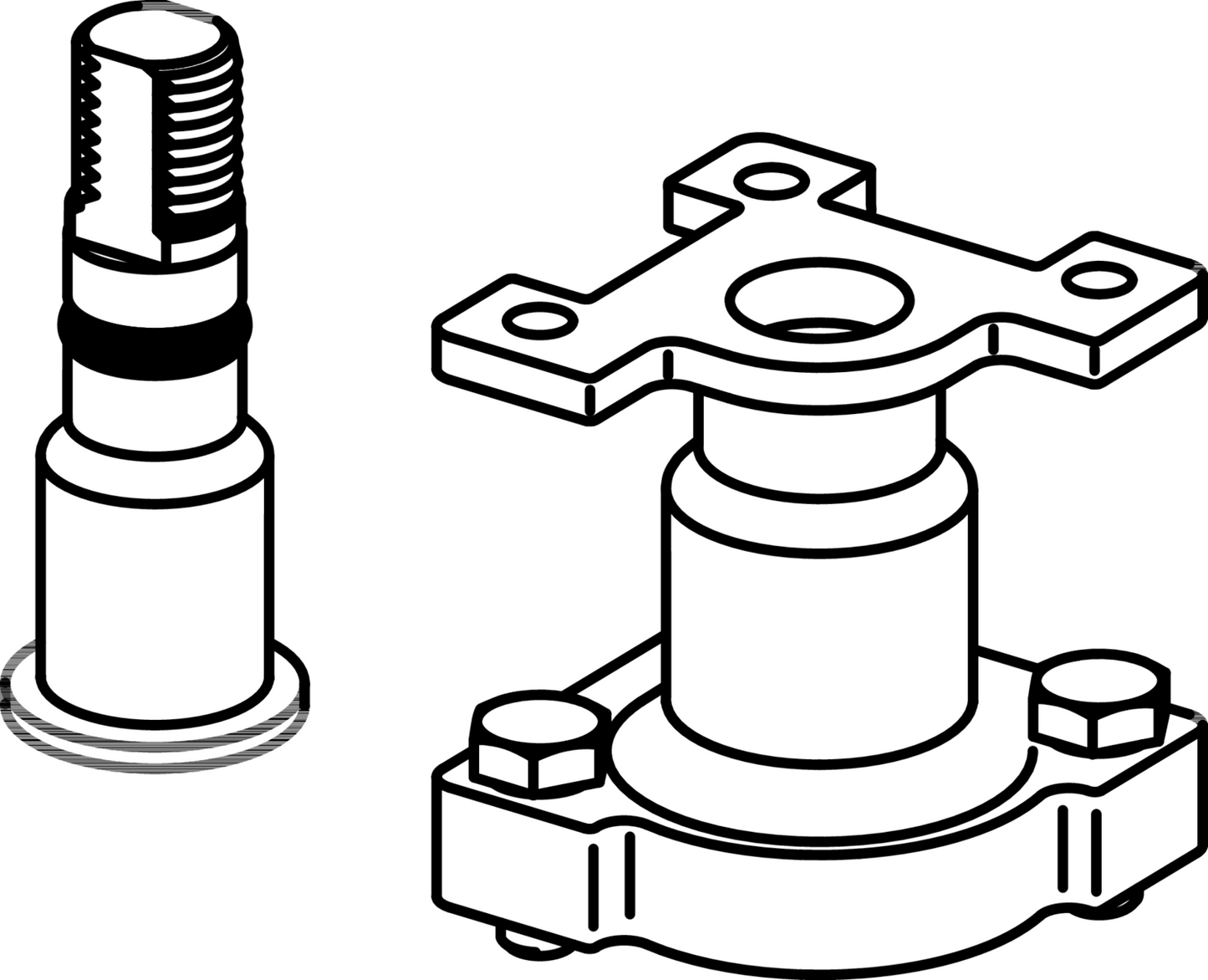 Viega Megapress Lockable Stem Extension, Stainless Steel, Cts: 3/4; Ips: 1/2" | Viega MegaPress System (SKU: 23611)