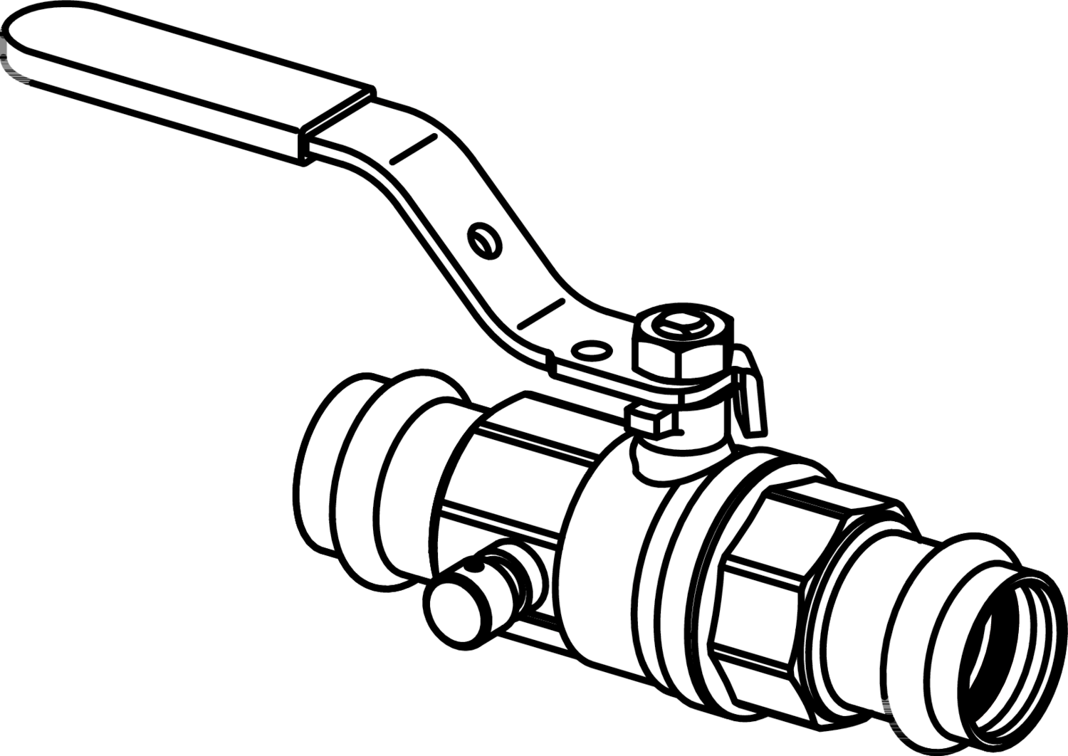 Viega Propress Ball Valve Bronze Brass – 1/2" × 1/2" | Viega ProPress System (SKU: 87845)